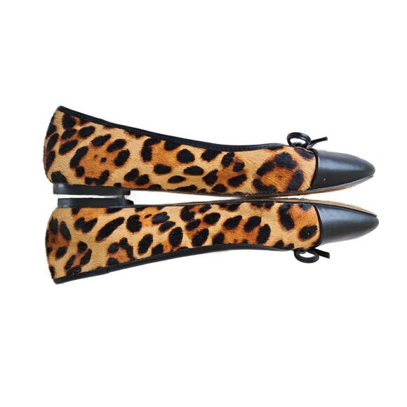 J CREW Leopard Calfhair Captoe Hair Ballet Flats Size 7 - Picture 4 of 9